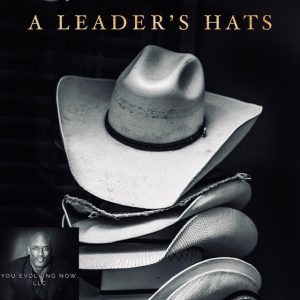 a leader's hats, thumbnail with a pile of cowboy hats in greyscale