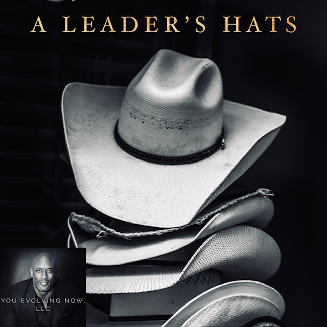 a leader's hats, thumbnail with a pile of cowboy hats in greyscale